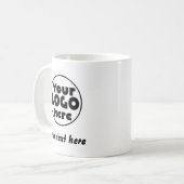 Custom Business Logo Text  Professional Company Kaffeetasse (Vorderseite Links)
