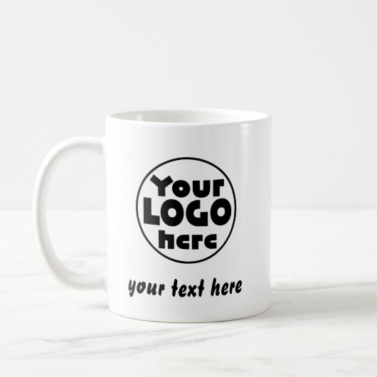 Custom Business Logo Text Professional Company Kaffeetasse (Links)