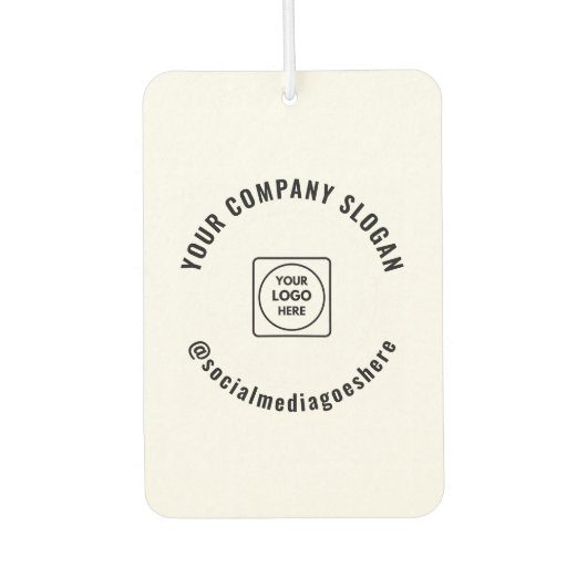 Custom Business Logo Text Promotional Branding Autolufterfrischer (Vorderseite)