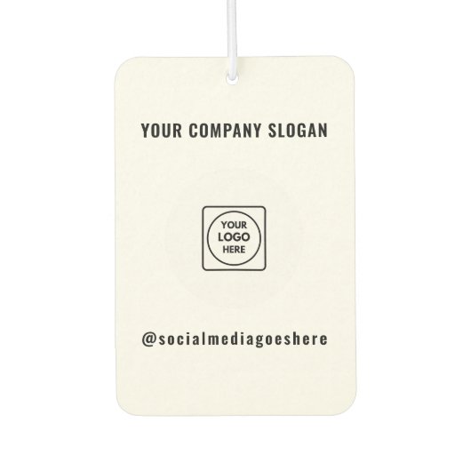 Custom Business Logo Text Promotional Branding Autolufterfrischer (Vorderseite)