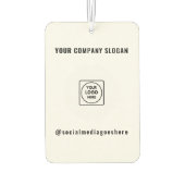 Custom Business Logo Text Promotional Branding Autolufterfrischer (Rückseite)