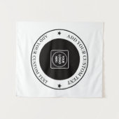 Custom Business Logo Upload Promotional Display Wandteppich (Vorderseite (Horizontal))