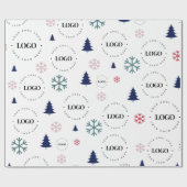Custom Business Logo Weihnachtsbaum Geschenk Schne Geschenkpapier (Flach)