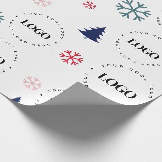 Custom Business Logo Weihnachtsbaum Geschenk Schne Geschenkpapier (Ecke)
