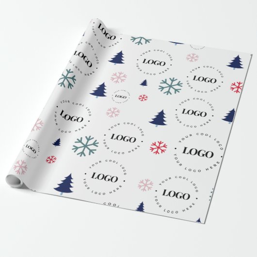 Custom Business Logo Weihnachtsbaum Geschenk Schne Geschenkpapier (Ungerollt)