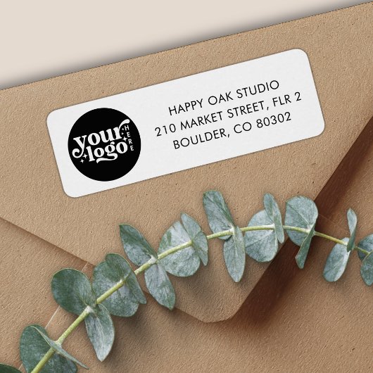 Custom Business Logo White Company Return Address