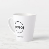 Custom Business Logo with Custom Text Coffee Mug Milchtasse (Linke Ecke)