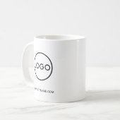 Custom Business Logo with Custom Text Kaffeetasse (Vorderseite Links)