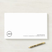 Custom Business Logo with Custom Text Post-it Klebezettel (Auf Schreibtisch)
