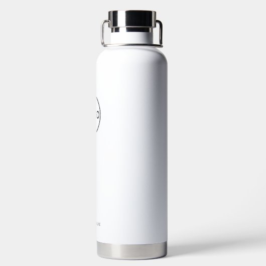 Custom Business Logo with Custom Text Trinkflasche (Rückseite)