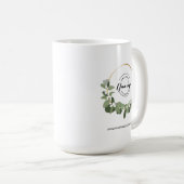 Custom Business Logo with Greenery Wreath holiday Kaffeetasse (VorderseiteRechts)