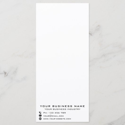 Custom Business Menu Promotional Menükarte (Rückseite)