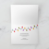 Custom Business Merry Weihnachtsbeleuchtung Feiertagskarte (Innenseite)