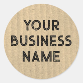 "Custom Business Name Kraft Paper Gerecycelt Class Runder Aufkleber