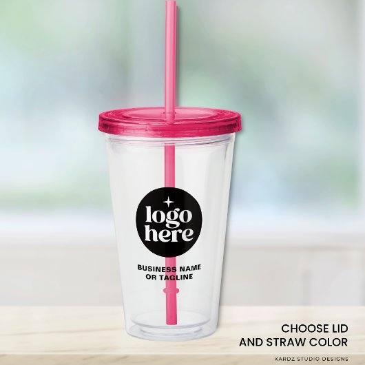 Custom Business Name Logo Acrylic Tumbler Acryltrinkbecher