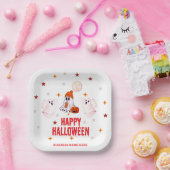 Custom Business Name, Text & Ghost Halloween Pappteller (Party)