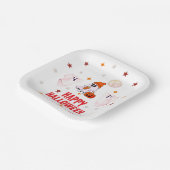 Custom Business Name, Text & Ghost Halloween Pappteller (Gewinkelt)