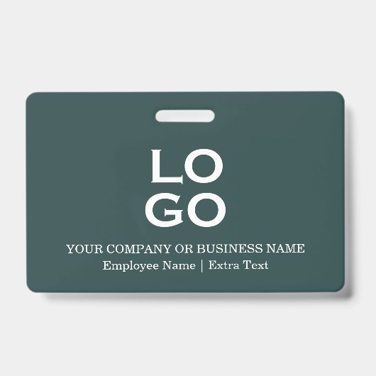 Custom Business or Company Logo & Title Pine Green Ausweis (Vorderseite)