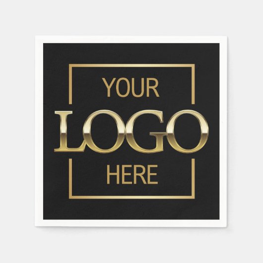 Custom Business Party Supplies Minimalist Branded Serviette (Vorderseite)