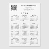 Custom Business QR Code 2023 Calendar Magnet Card (Vorderseite)