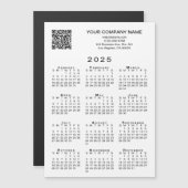 Custom Business QR Code 2025 Calendar Magnet Card (Vorne/Hinten)