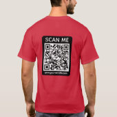 Custom Business QR Code Scan Me  T-Shirt (Rückseite)