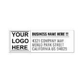 Custom Business Return Address & Company Logo Seal Permastempel (Design)