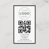 Custom Business Review QR Code Logo Visitenkarte (Rückseite)
