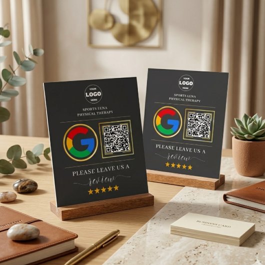 Custom Business Review Sign with QR Code & Logo Acrylschild