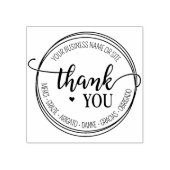 Custom Business Script Vielen Dank Gummistempel (Prägung)