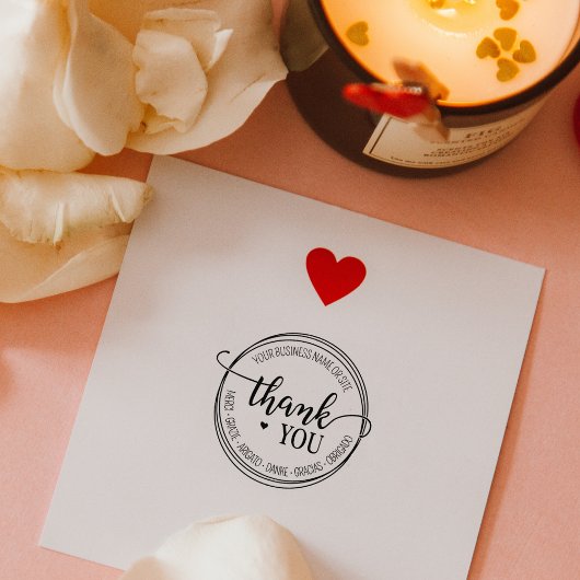 Custom Business Script Vielen Dank Gummistempel