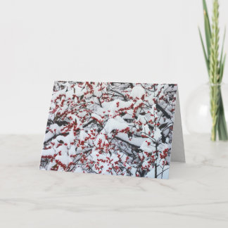 Custom Business Snow Branches Berries Holiday Karte