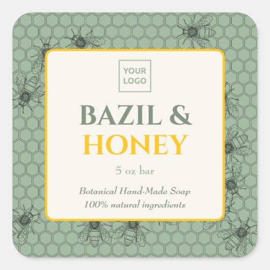 Custom Business Sticker for Handmade Soap (Vorderseite)