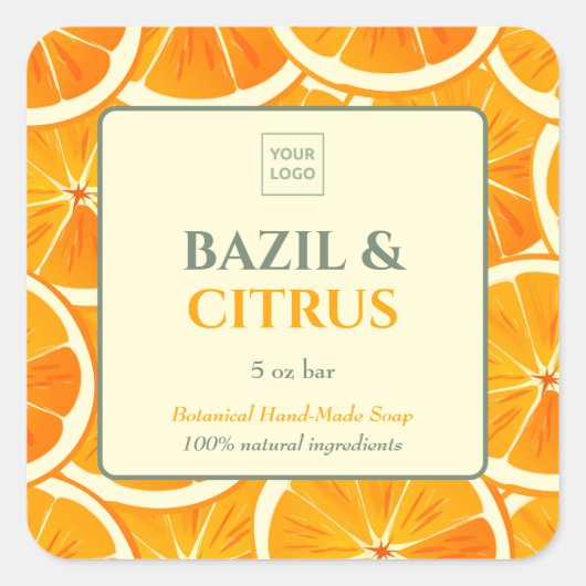 Custom Business Sticker for Handmade Soap (Vorderseite)