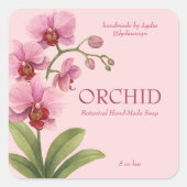 Custom Business Sticker for Orchid Handmade Soap (Vorderseite)