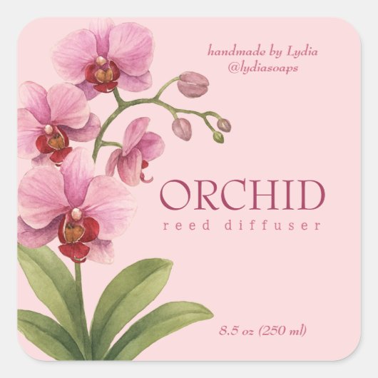 Custom Business Sticker for Orchid Reed Diffuser (Vorderseite)