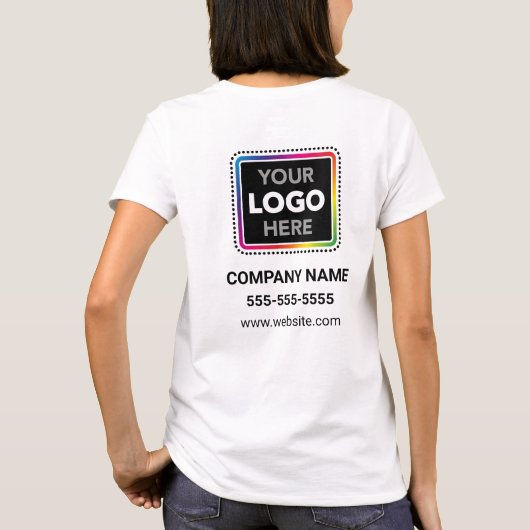 Custom Business T-Shirt with Front and Back Logo (Rückseite)