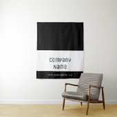 Custom Business Table Runner Banner Black White Wandteppich (Beispiel)