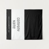 Custom Business Table Runner Banner Black White Wandteppich (Vorderseite (Horizontal))