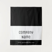 Custom Business Table Runner Banner Black White Wandteppich (Vorderseite)