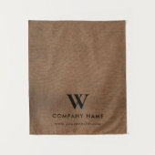 Custom Business Table Runner Banner Brown Linen Wandteppich (Vorderseite)