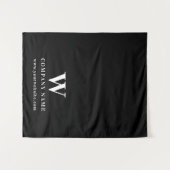 Custom Business Table Runner Banner Elegant Black Wandteppich (Vorderseite (Horizontal))