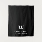 Custom Business Table Runner Banner Elegant Black Wandteppich (Vorderseite)