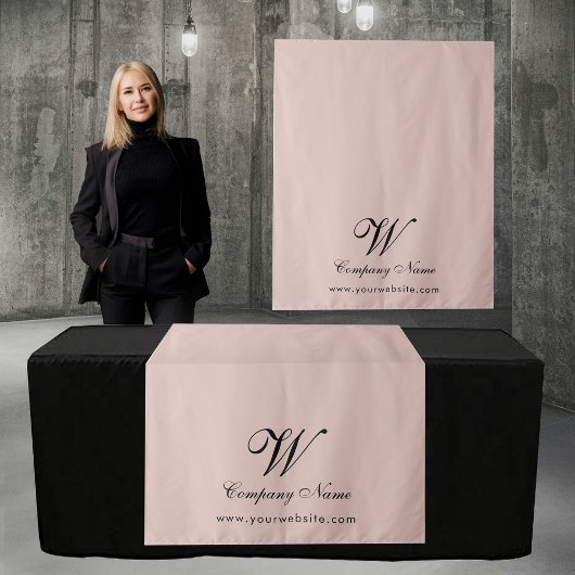 Custom Business Table Runner Banner Elegant Script Wandteppich