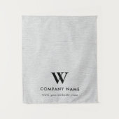 Custom Business Table Runner Banner Gray Linen Wandteppich (Vorderseite)