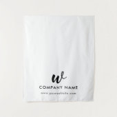 Custom Business Table Runner Banner-Skript weiß Wandteppich (Vorderseite)