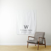 Custom Business Table Runner Banner White Simple Wandteppich (Beispiel)