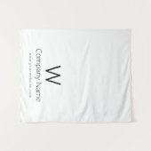 Custom Business Table Runner Banner White Simple Wandteppich (Vorderseite (Horizontal))