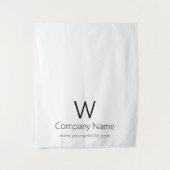Custom Business Table Runner Banner White Simple Wandteppich (Vorderseite)