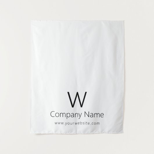 Custom Business Table Runner Banner White Simple Wandteppich (Vorderseite)
